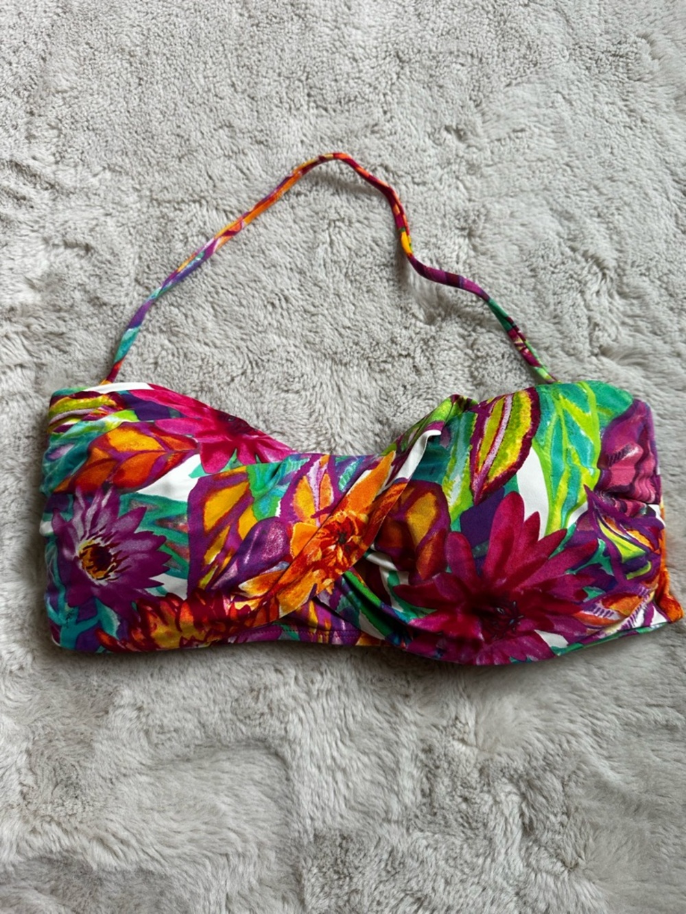 Lauren Ralph Lauren Multicolor Tropical Print Bikini Top